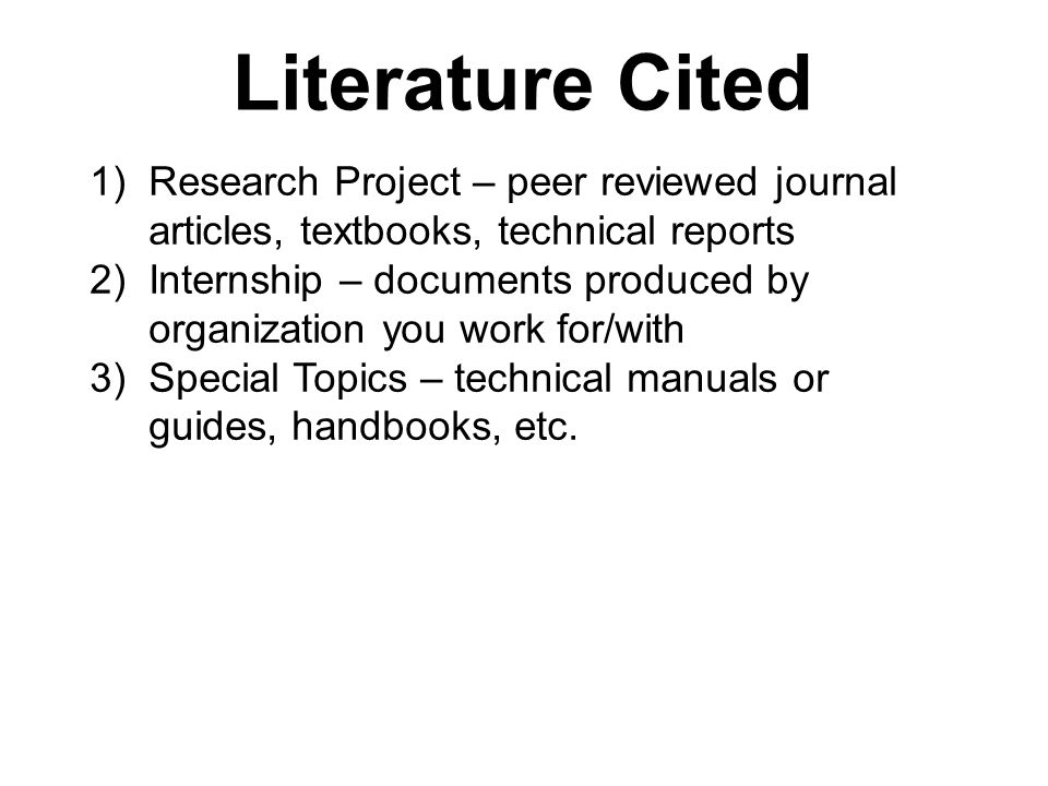 Peer reviewed literature journals